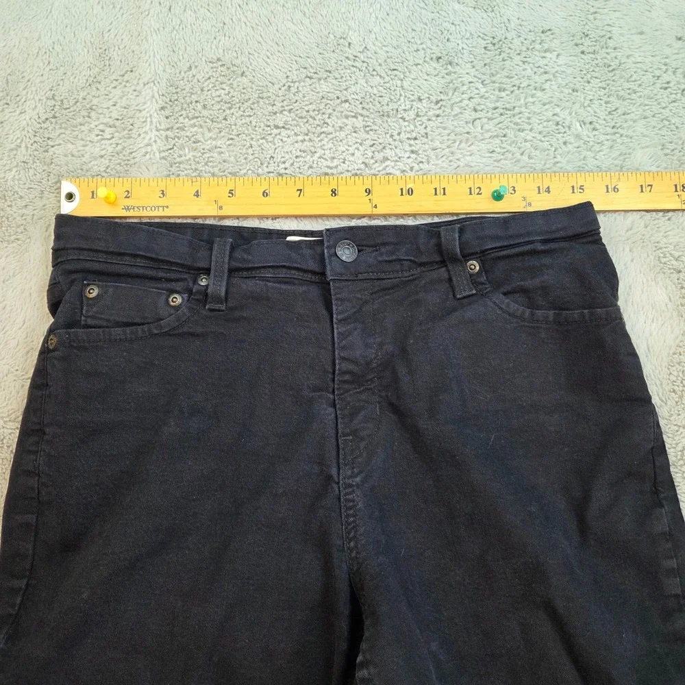 Signature Levi Strauss & Co. Bootcut Jeans Womens Sz 12S At Waist Stretch Black